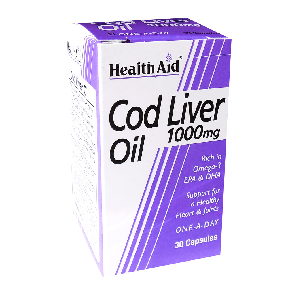 Cod Liver Oil 1000mg vegetarian capsules 30's Health Corner