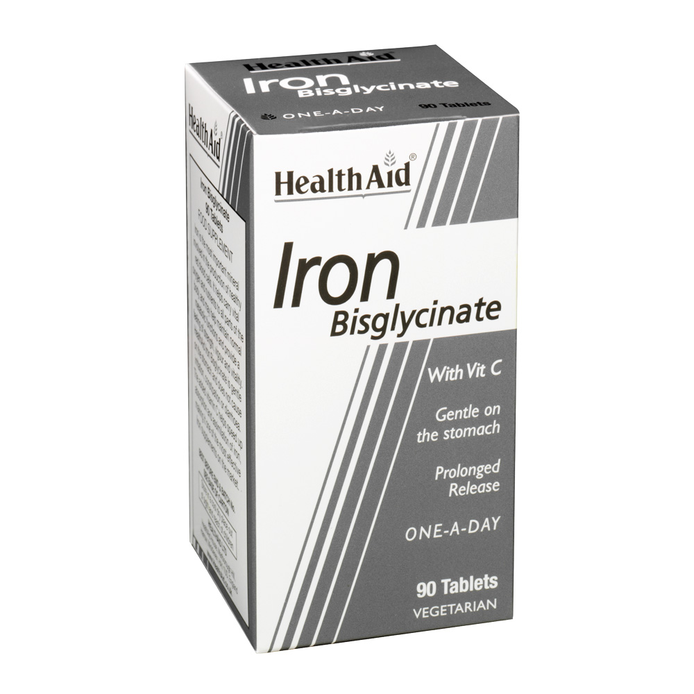 Iron Bisglycinate (Iron with Vitamin C) tablets 90's Health Corner