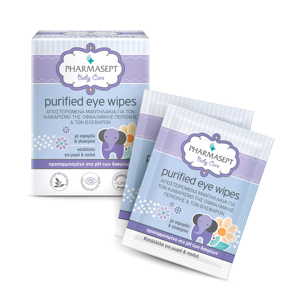 Baby Purified Eye Wipes Οφθαλμικά Μαντηλάκια 10τμχ Health Corner
