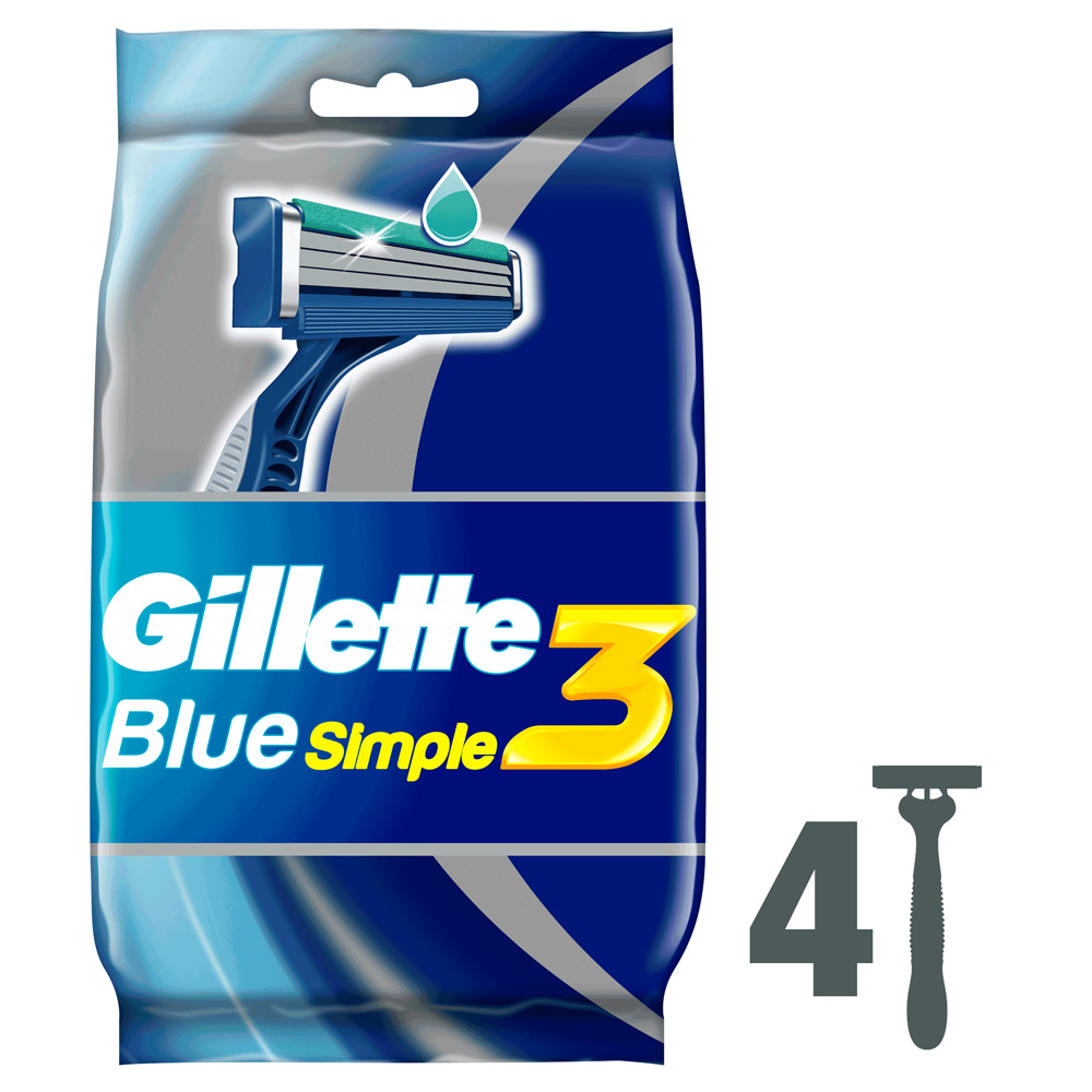 Blue 3 Simple μιας χρήσης 4τμχ | Health Corner
