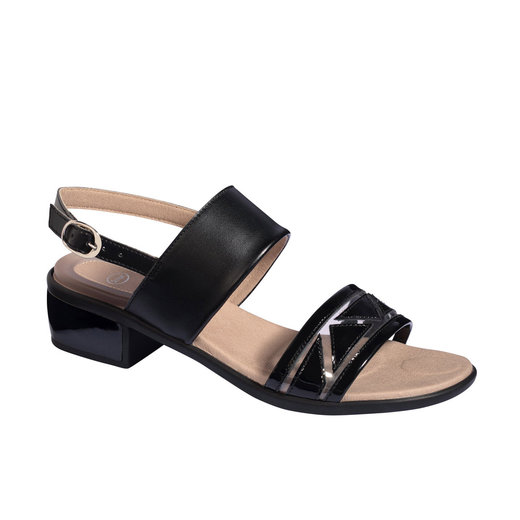 No 38 Plexy Sandal - Memory Cushion Μαυρο
