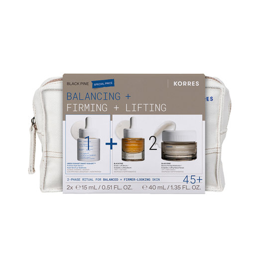 Black Pine Balancing + Firming + Lifting Με Smart Yoghurt Super Serum Με Προβιοτικά 15ml + Black Pine Σύσφιγξη + Lifting Serum 15ml + Κρέμα Ημέρας
